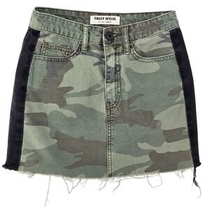 Tally Weijl Size 32 Camo Mini‎ Skirt Womens Streetwear Grunge Edgy Aesthetic